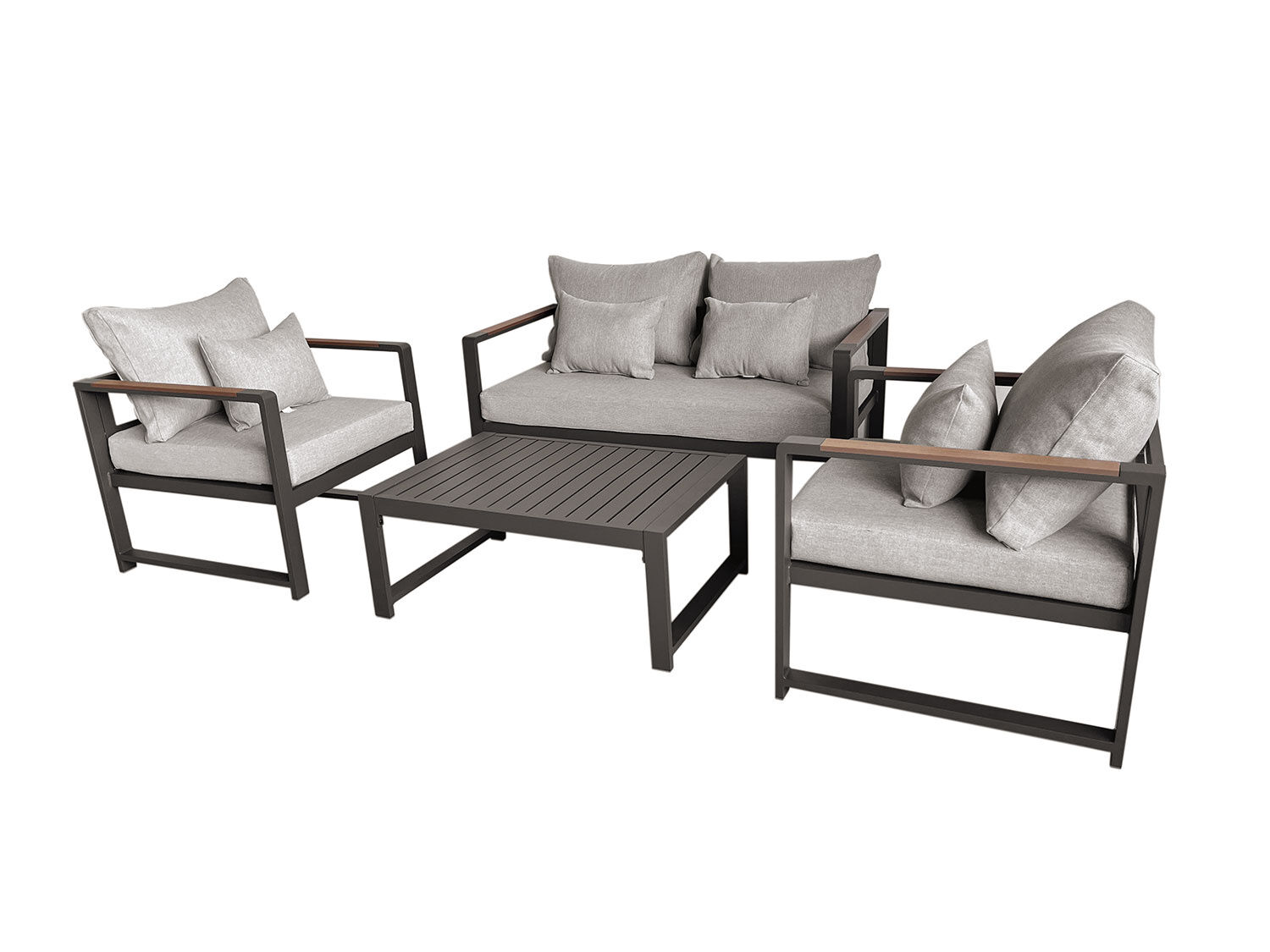 Gartenlounge Noa, 4-teilig, mit Aluminiumgestell