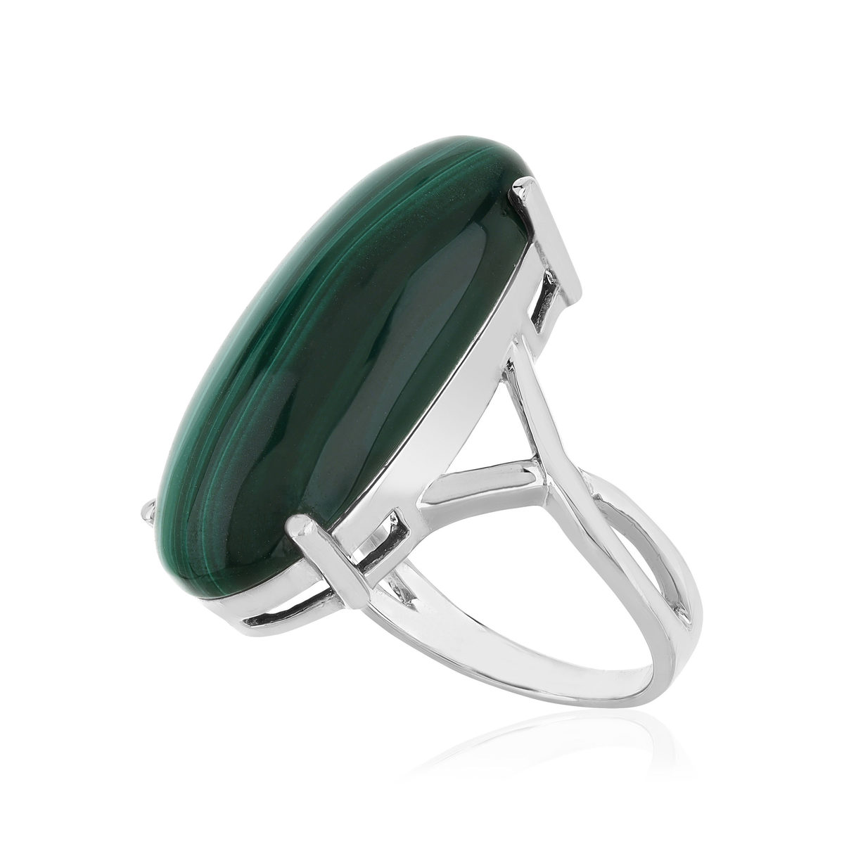 Bague argent 925 malachite