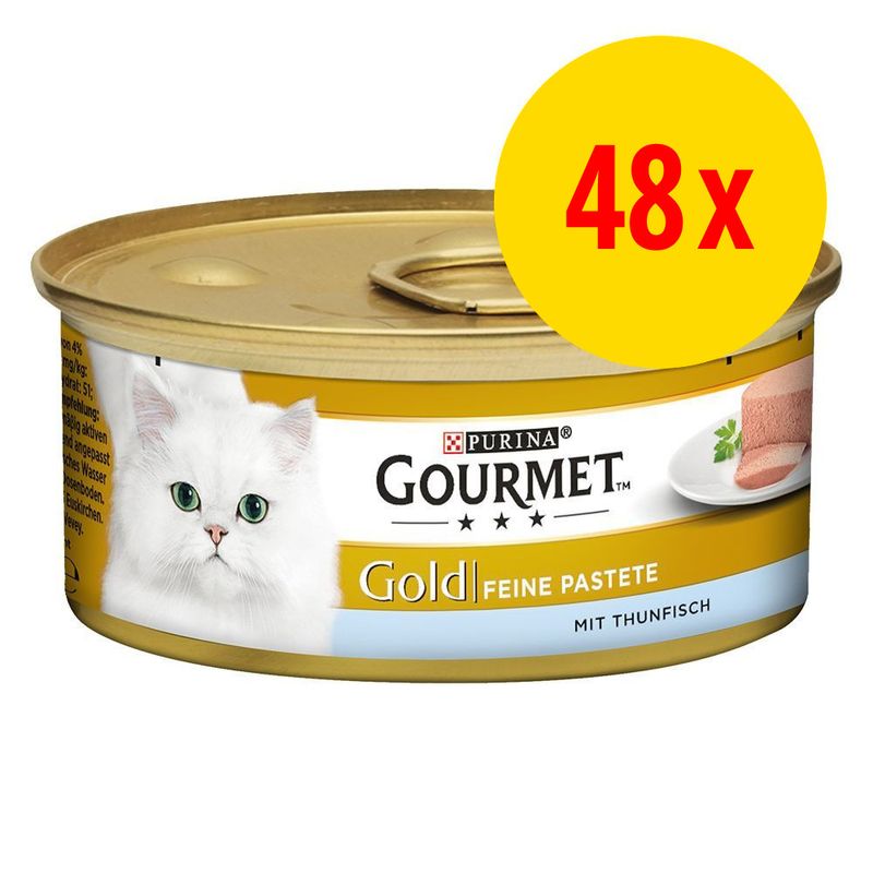 Lot 4 saveurs Gourmet Gold Les Mousselines 48 x 85 g sur bitiba.fr