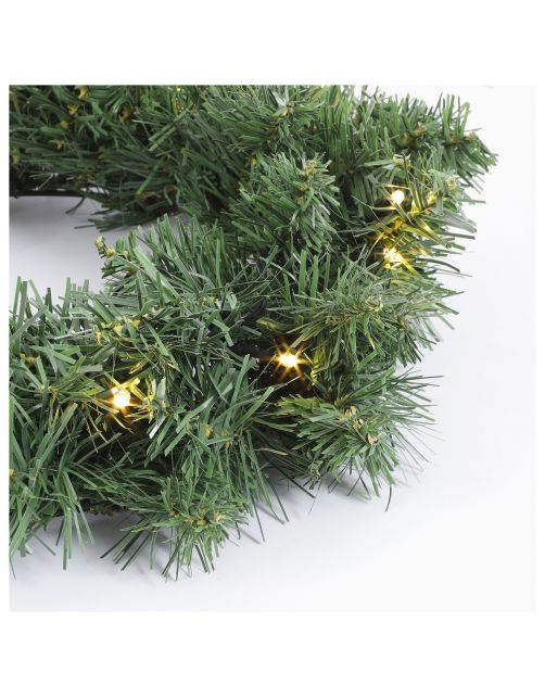 Black Box Trees Krans Led 20 Lamps Tips 90 - Kunstgroen - 45 cm Groen