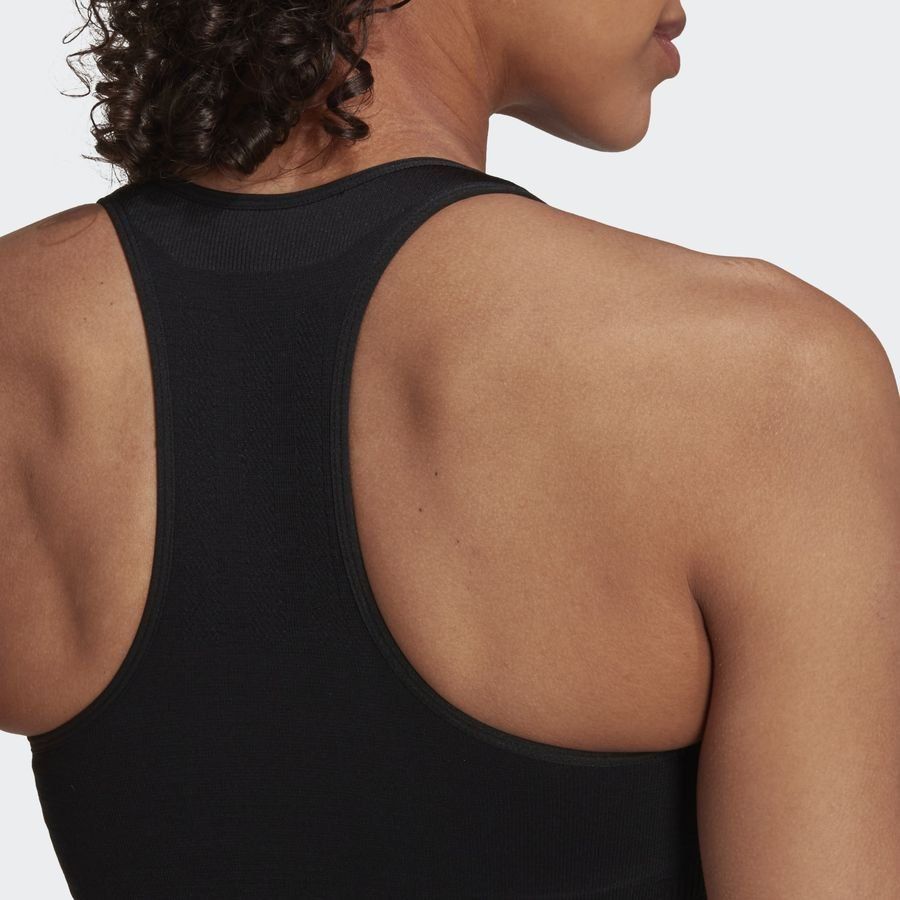 adidas Brassière Run Medium Support Merino - Noir/Orange Femme