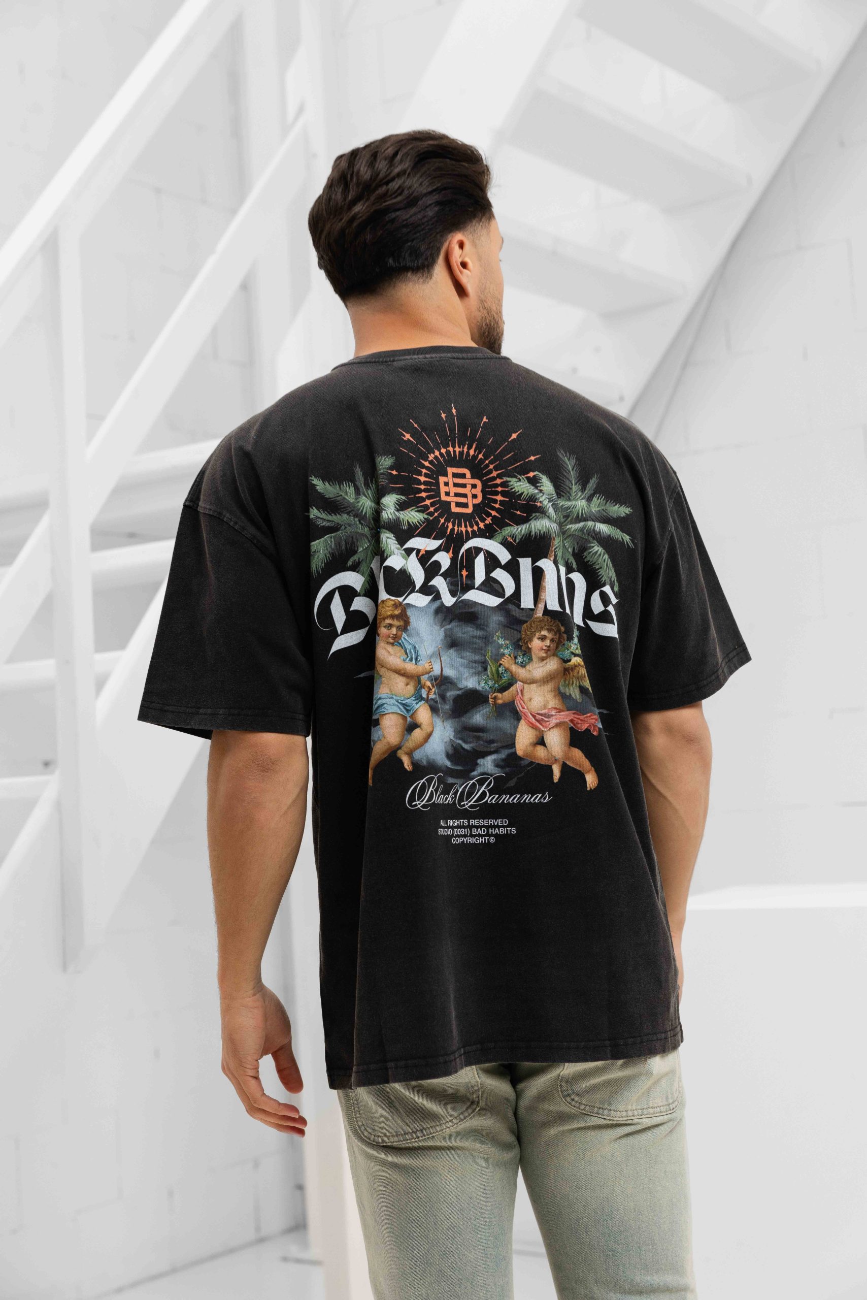 Black Bananas Heaven T-Shirt Heren Zwart