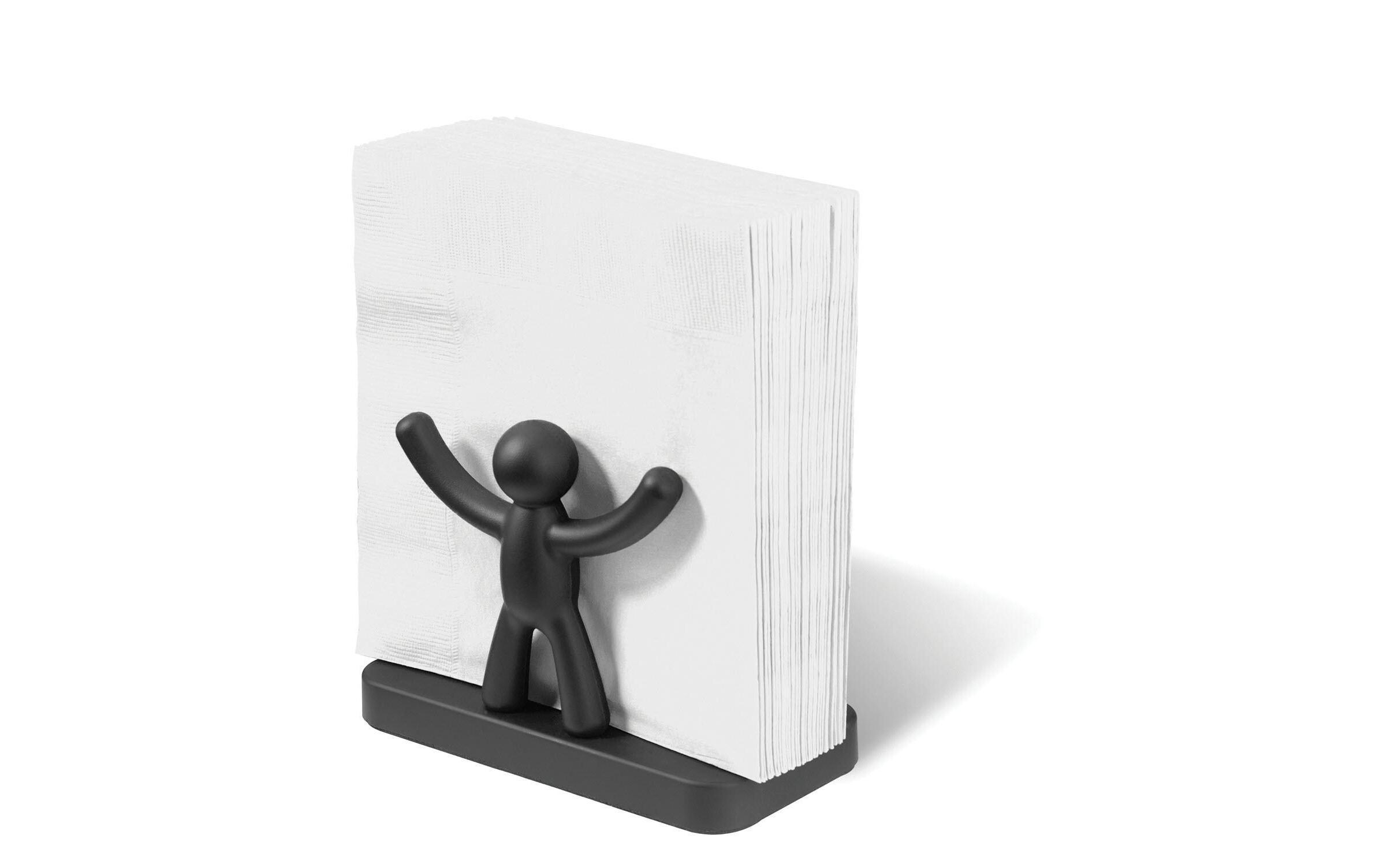 Serviettenhalter Buddy SchwarzBuddy Serviettenhalter aus Kunststoff