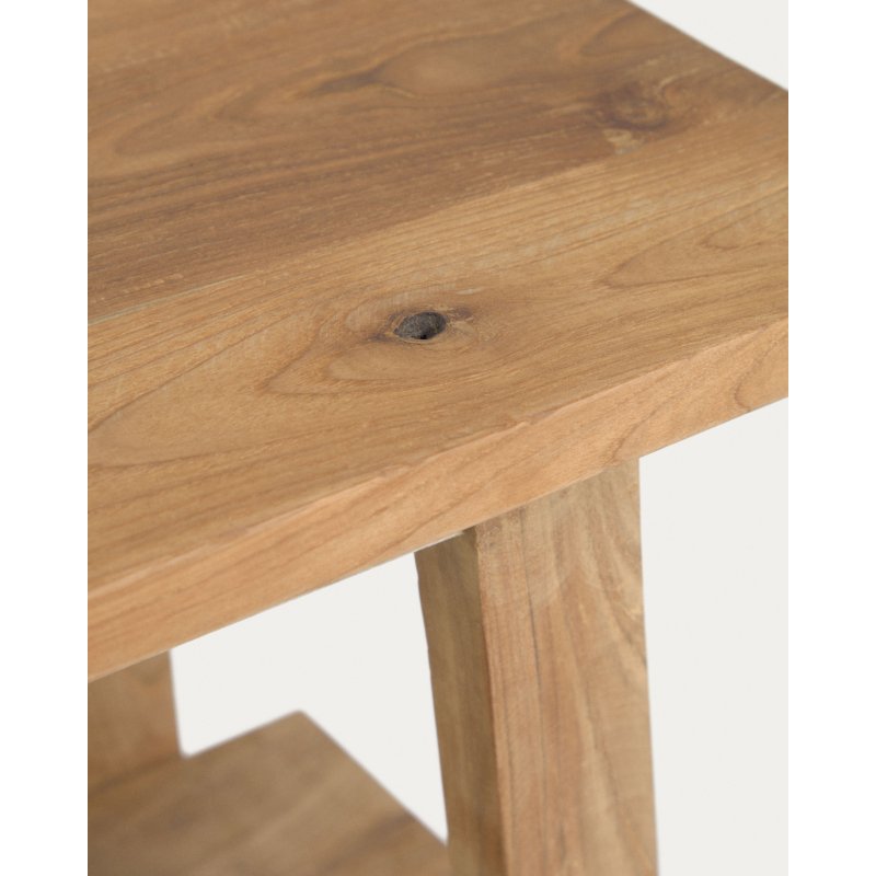 Repose-pieds Safara bois massif de tek recyclé 50 x 32 cm
