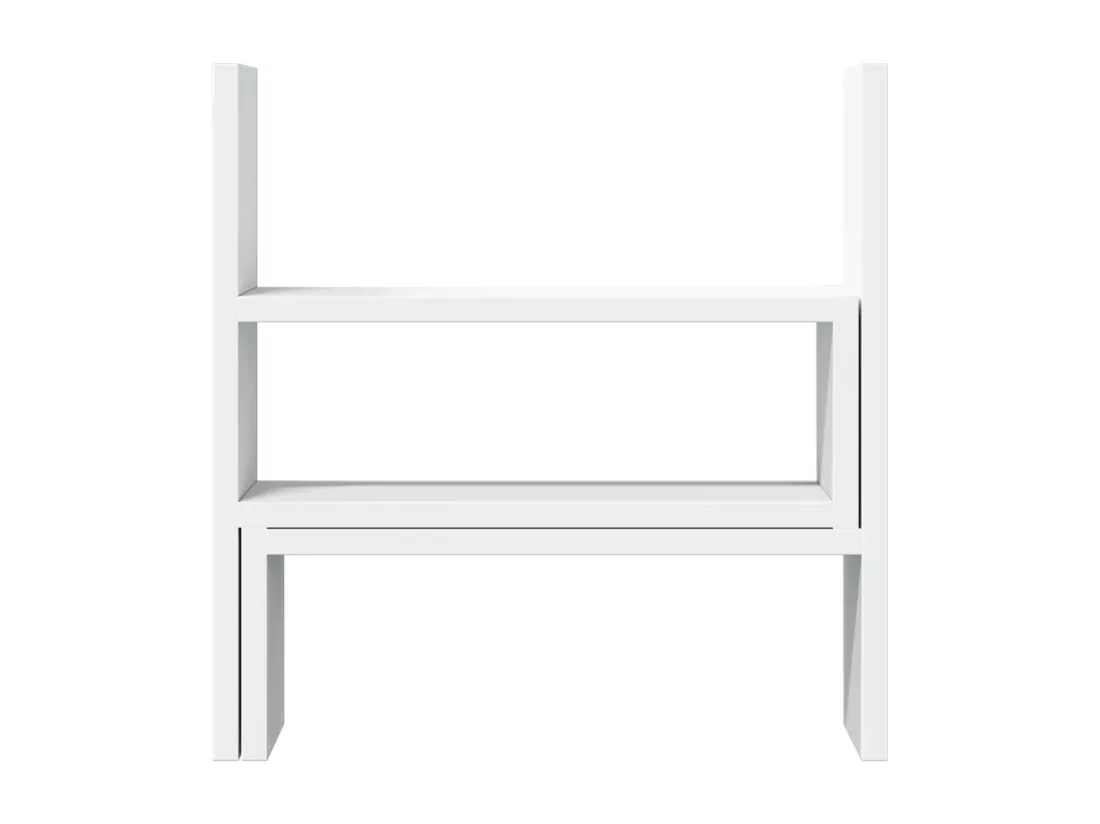 Organisateur de bureau réglable blanc bois d'ingénierie