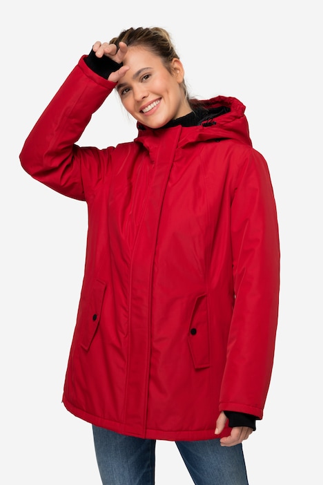 Funktions-Jacke, Kapuzen, Zipper, Seitenschlitze, Langarm