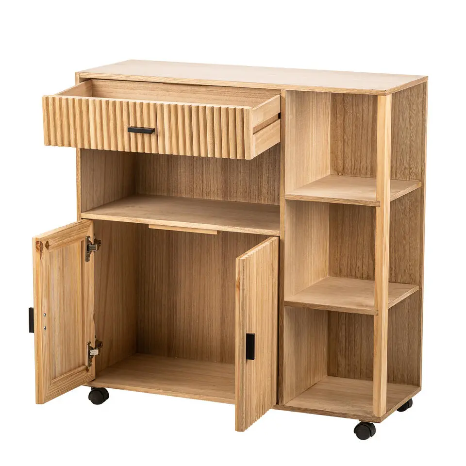 Massief houten bijzettafel