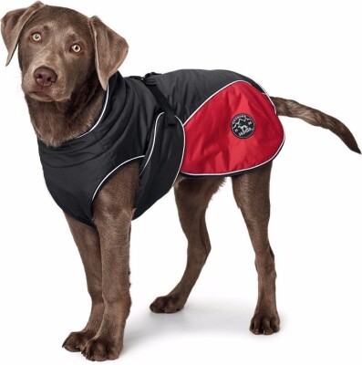 Hunter - Uppsala Hundejakke - Sort Rød - 45 CM