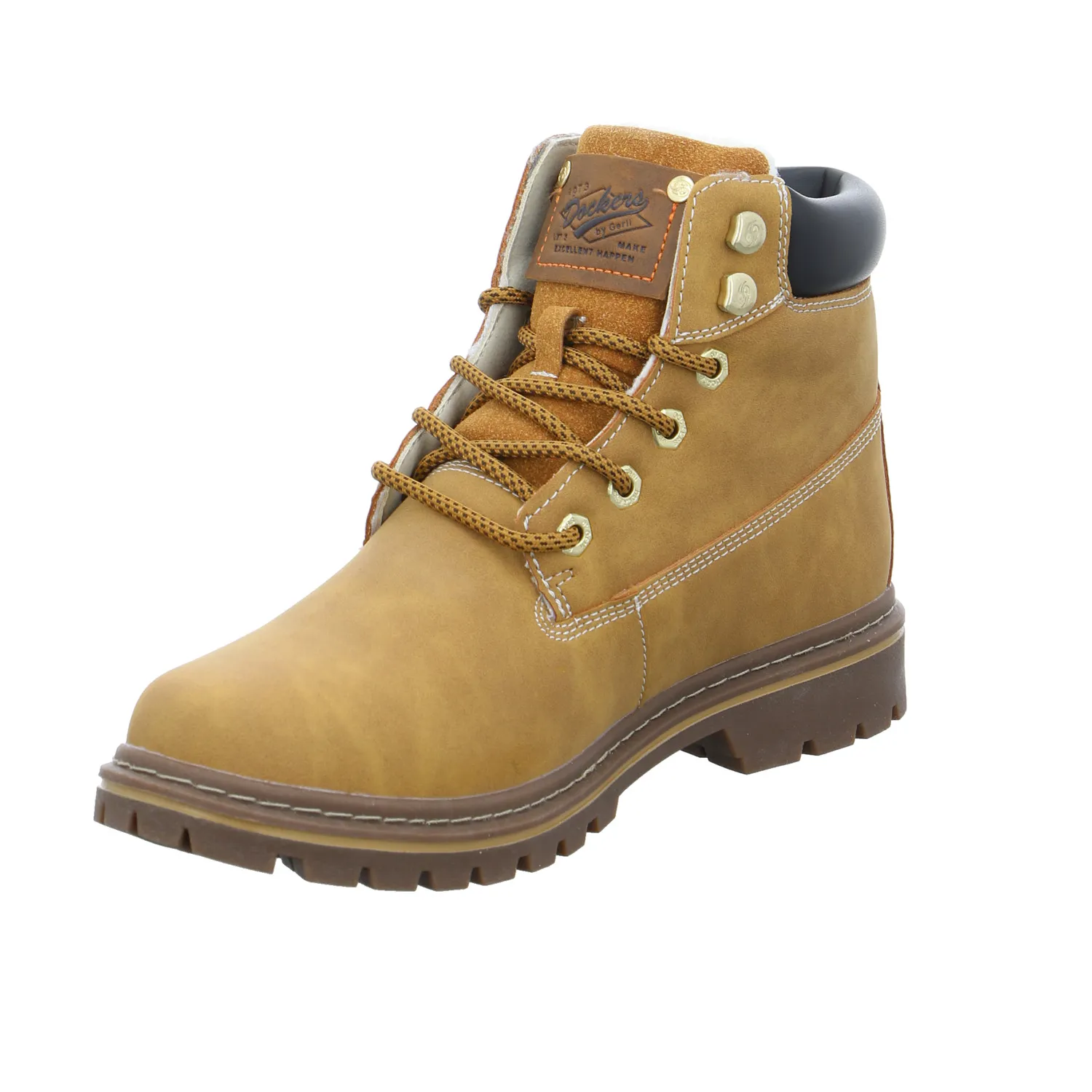 DOCKERS Winter-Boots Gelb Lederimitat