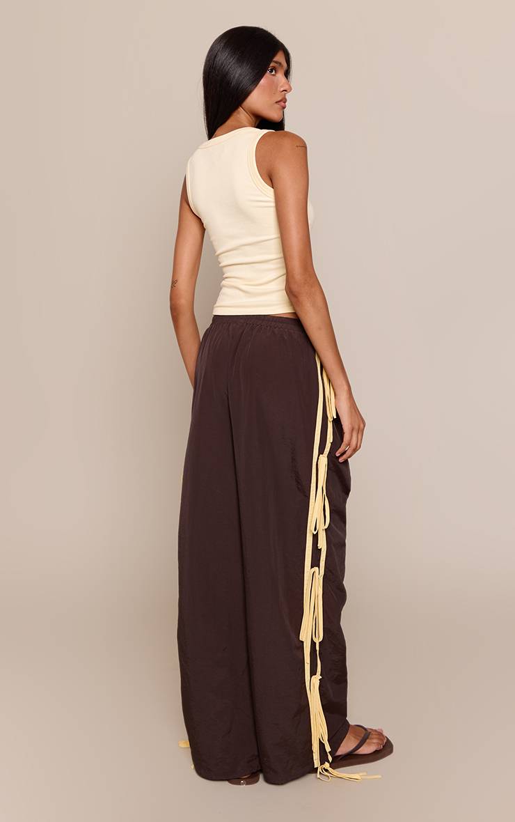 Chocolat Pantalon De Survêtement À Liens Latéraux