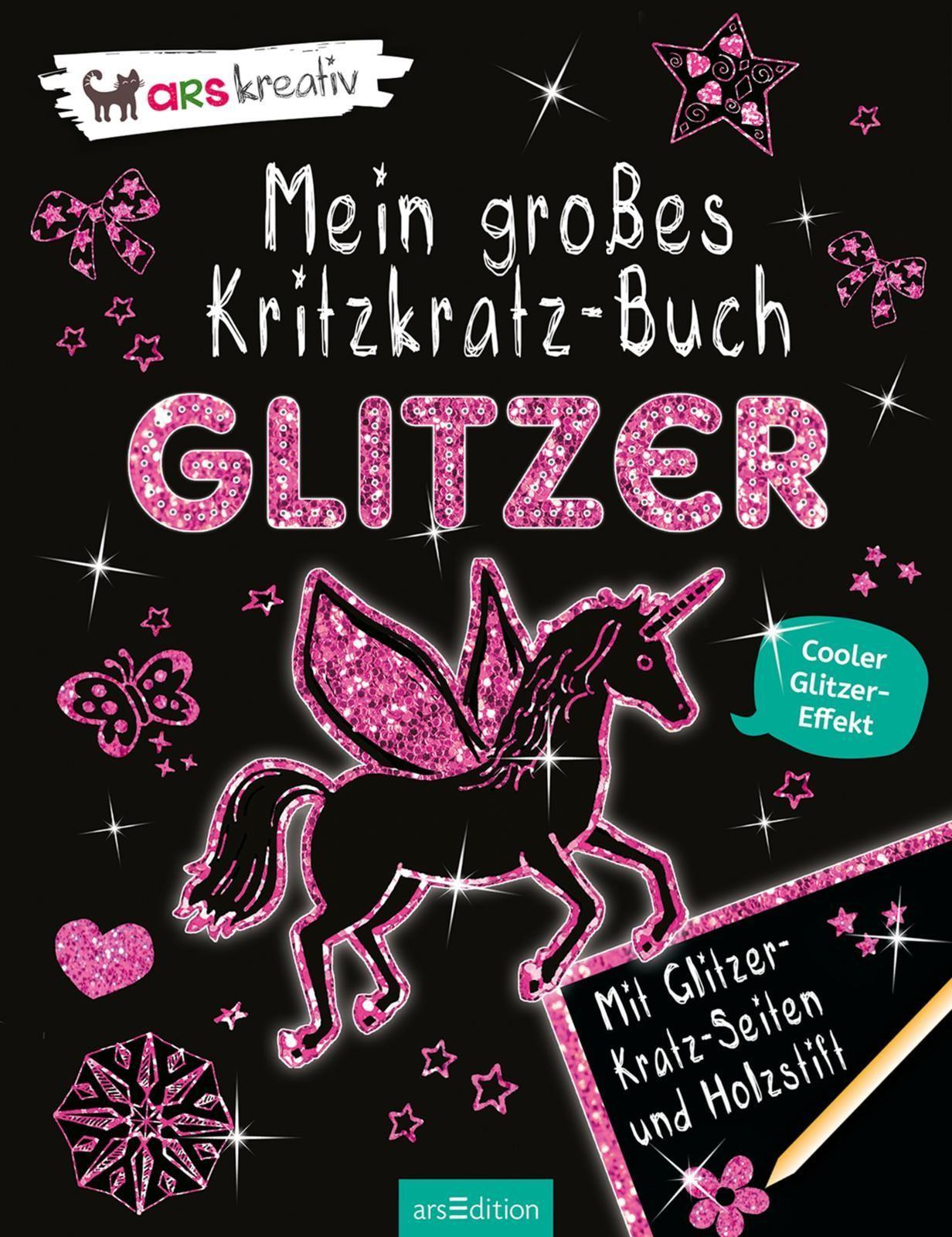 Mein großes Kritzkratz-Buch Glitzer