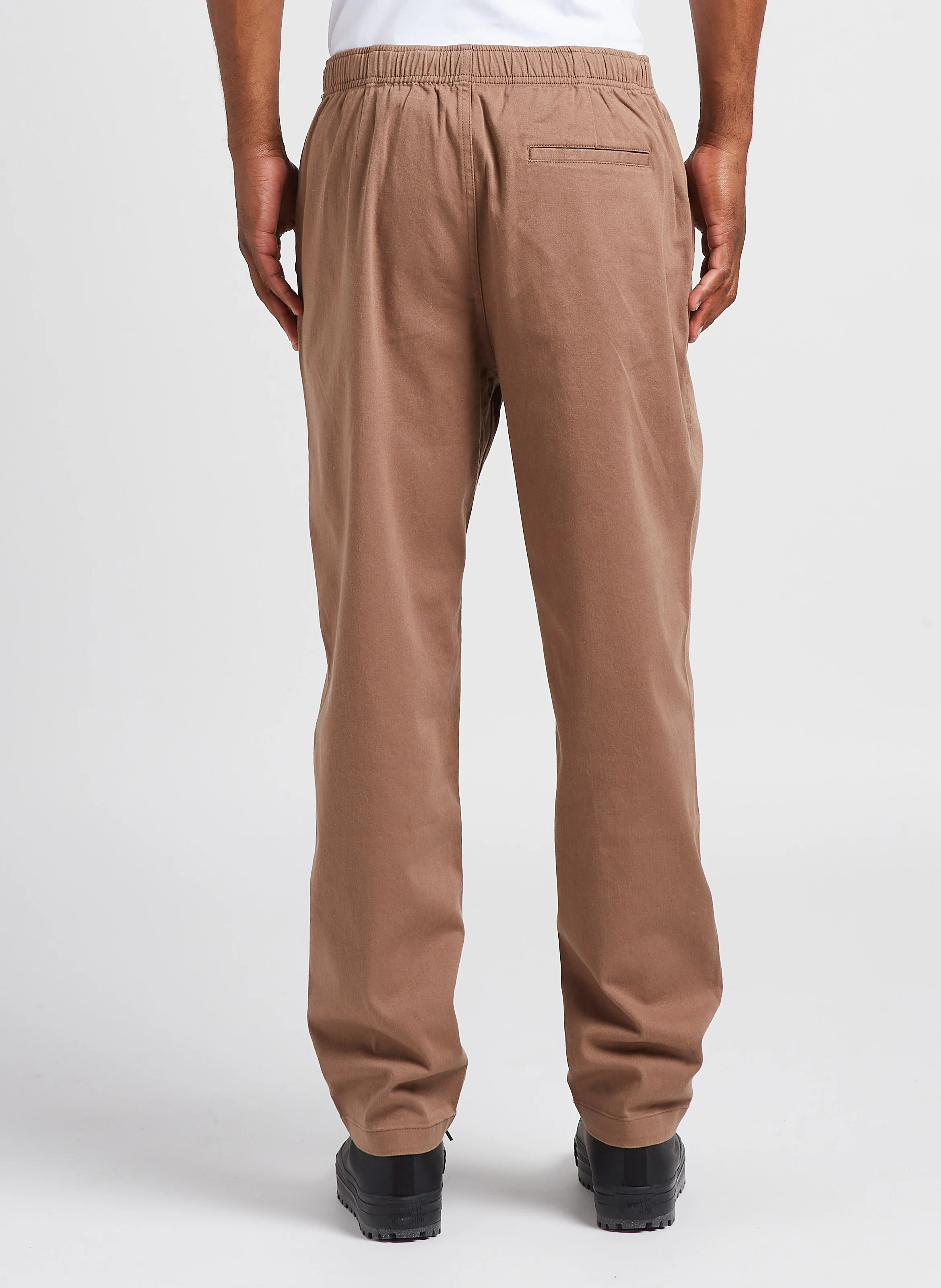 Zace - Pantalon droit en coton mélangé | Beige