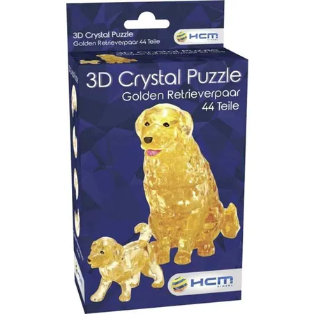 HCM Kinzel Crystal Puzzle Golden Retrieverpaar, 44 Teile