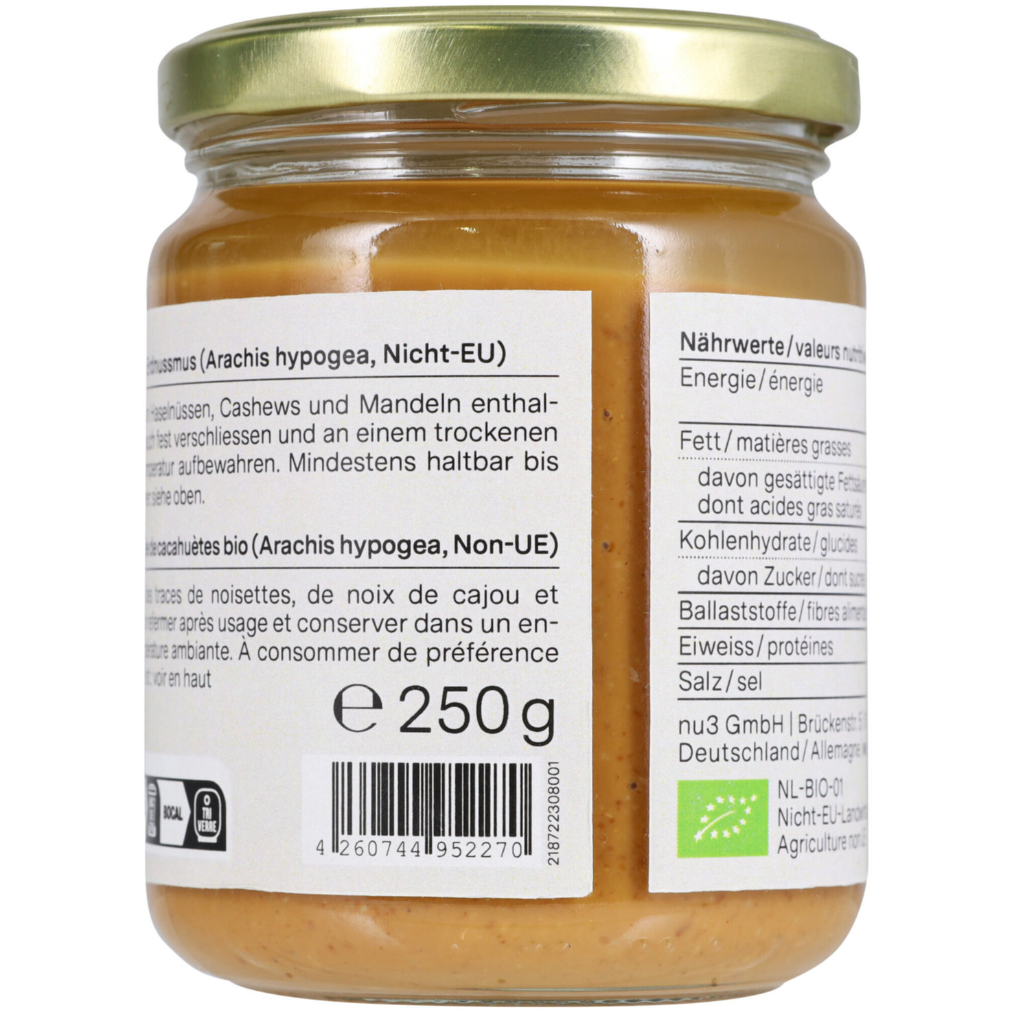 nu3 Bio Peanut Butter smooth