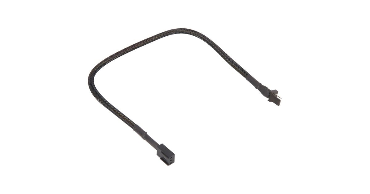 Sharkoon3-Pin verlengkabel  (Zwart, 0,3 meter, Sleeve)