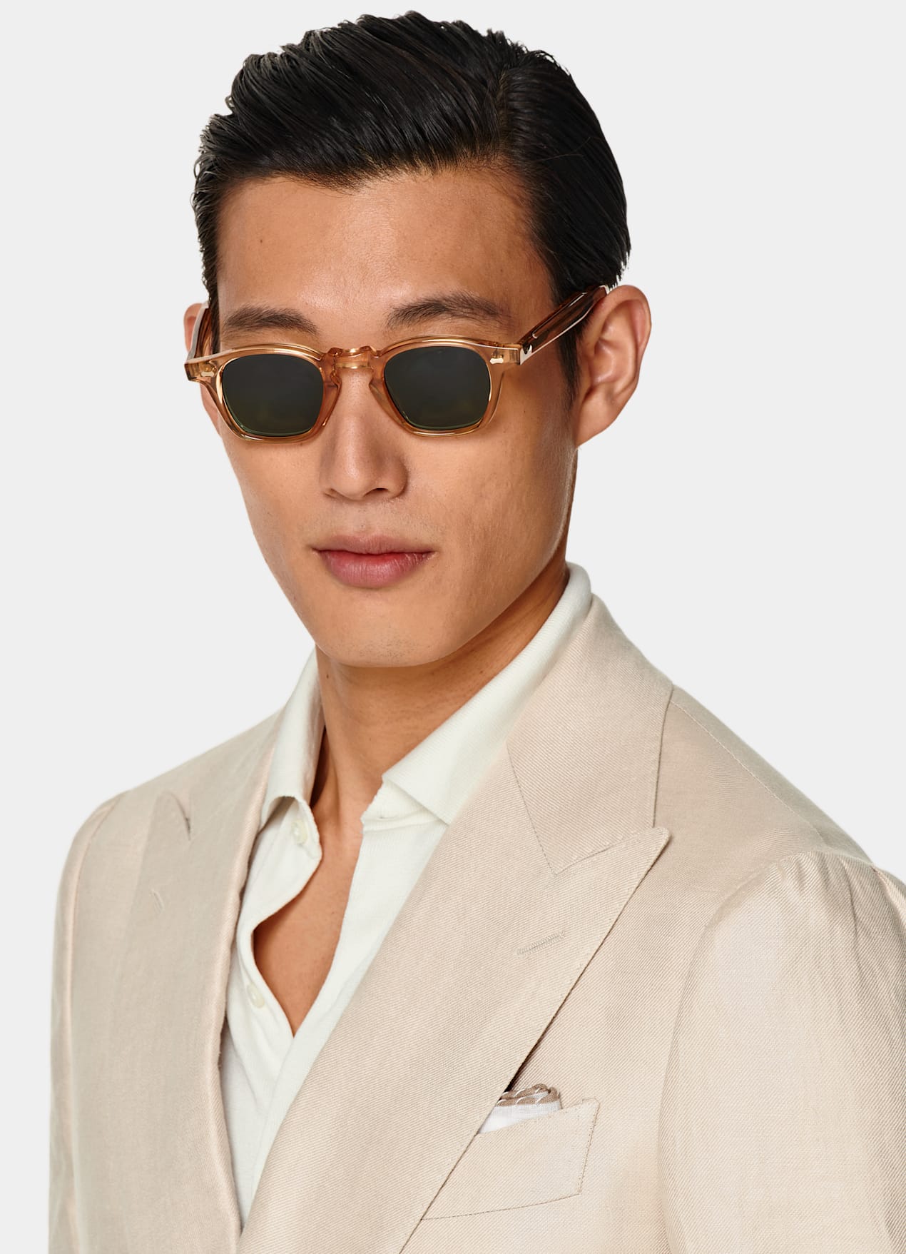Costume Havana coupe Tailored marron clair