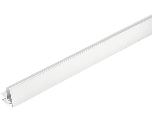 Hoekprofiel 2600 mm van wit kunststofdecor voor paneeldikte 5-8 mm