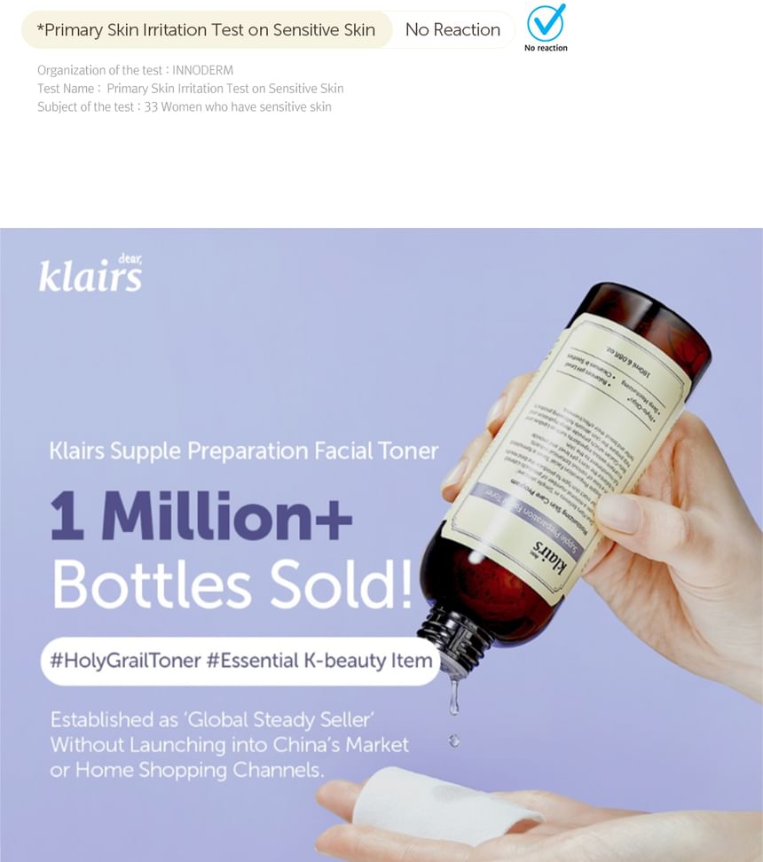 Beste Klairs - Supple Preparation Gezichtslotion - 2 soorten