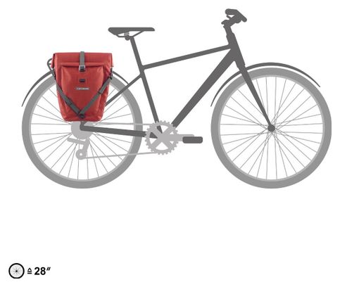 Sacoche de Porte-Bagages Ortlieb Back-Roller Plus 23L Rouge Dark Chili
