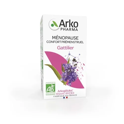 Arkogélules Gattilier Bio Ménopause Confort Prémenstruel  - Arkopharma - 60 Gélules