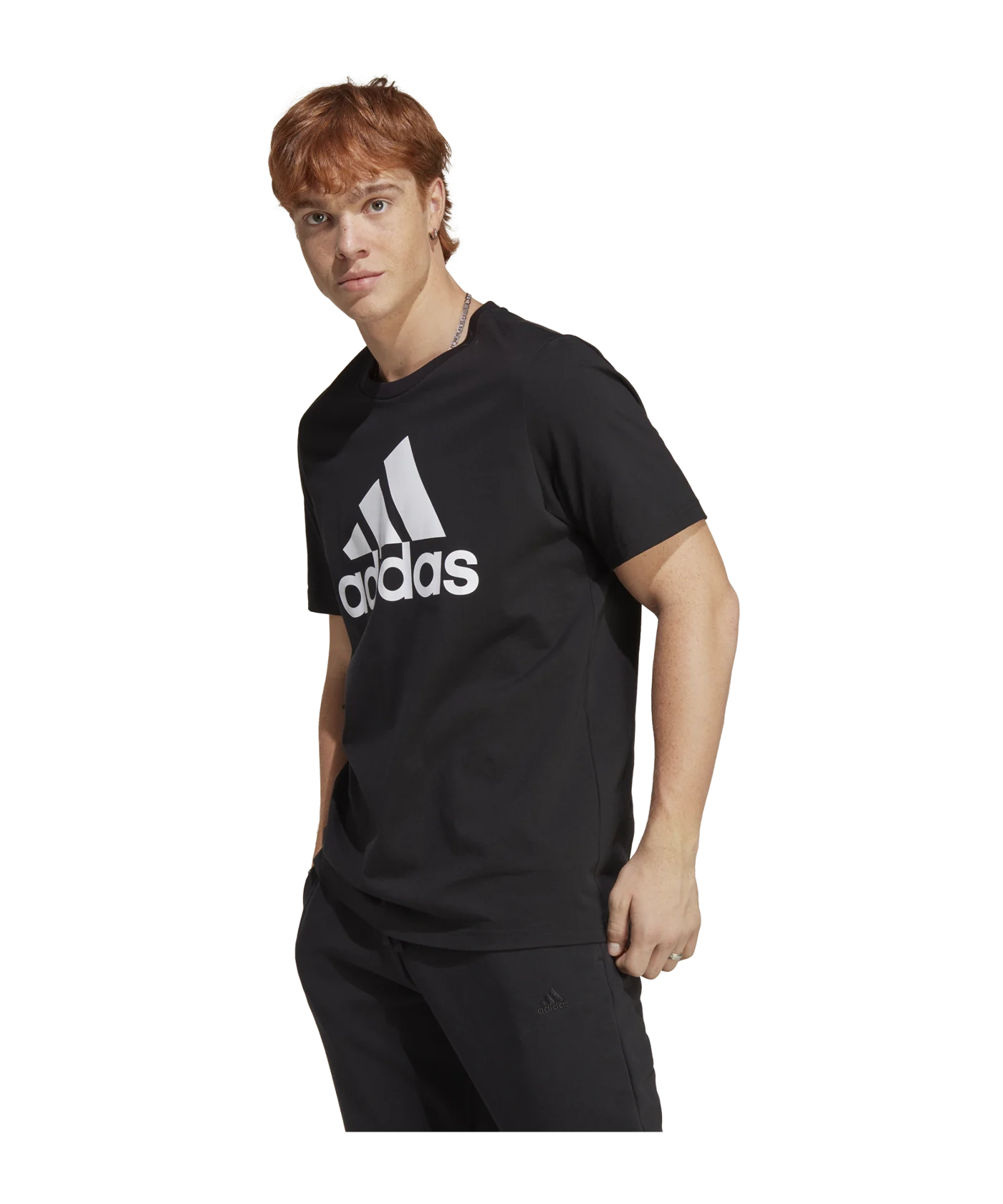 adidas Essentials Single Jersey Big Logo Tee Black