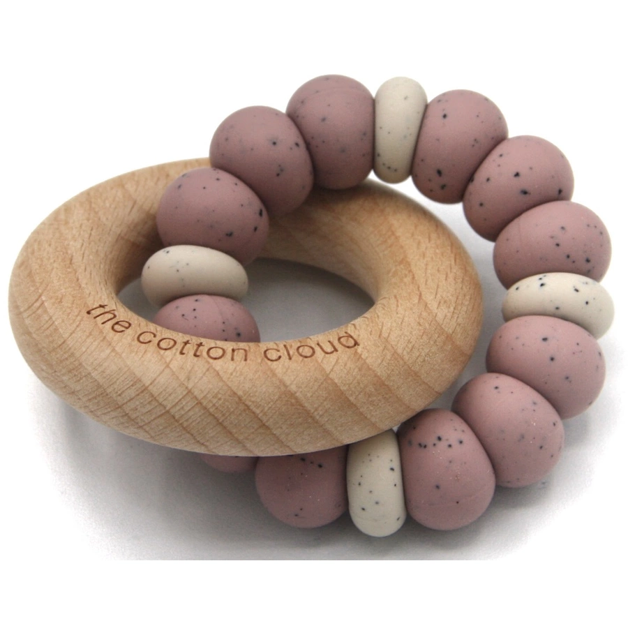 the cotton cloud Beißring Bonbon, Dusty Mauve
