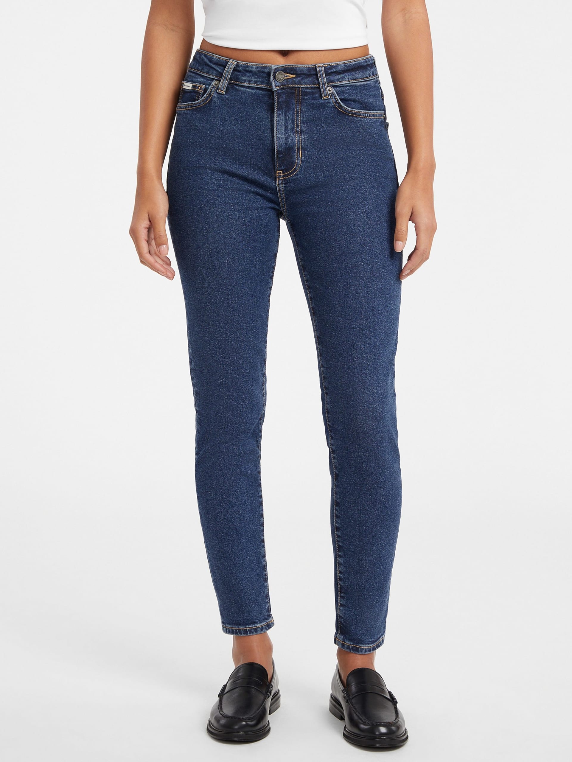 Calça jeans skinny de cintura alta G05