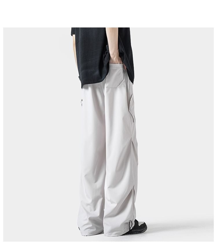 Wolfkane - Effen joggingbroek met trekkoord in de taille en rechte pijpen