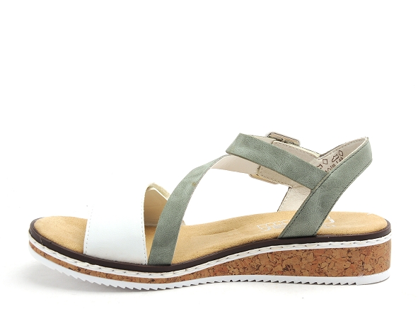Rieker nu pieds plats femme v3660 blanc