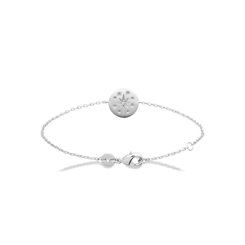 Bracelet Femme - Argent 925 - Oxyde de zirconium - Longueur : 18 cm
