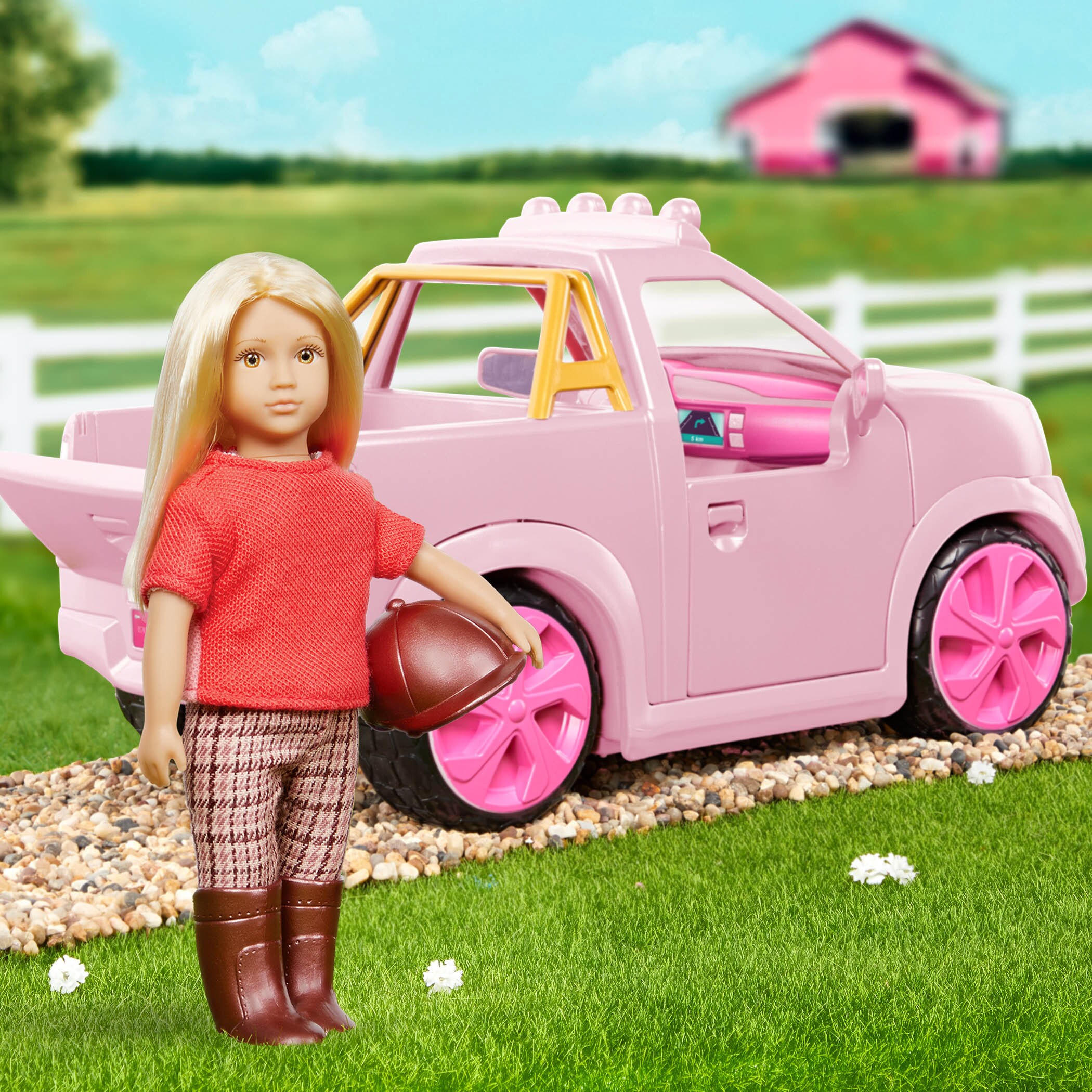 LORI Puppe Briella mit Pferde Reise Set