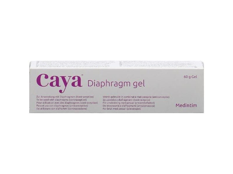 Caya Diaphragma Gel 60 g Kontrazeptives Gel für Frauen zur Anwendung mit Diaphragmen