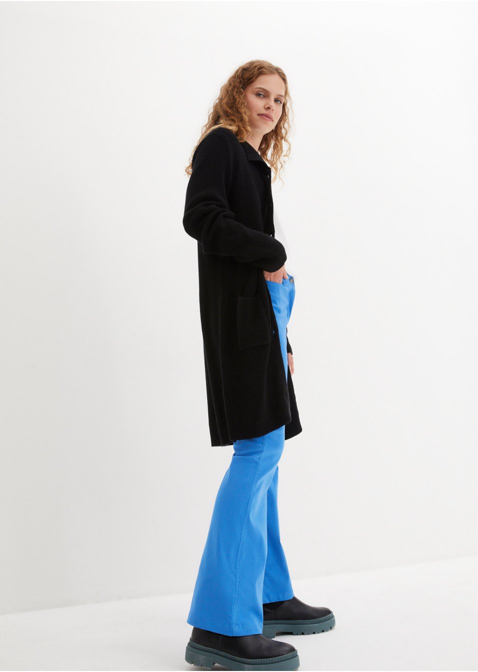 Pantalon extensible bengaline avec taille ajustable, Flared