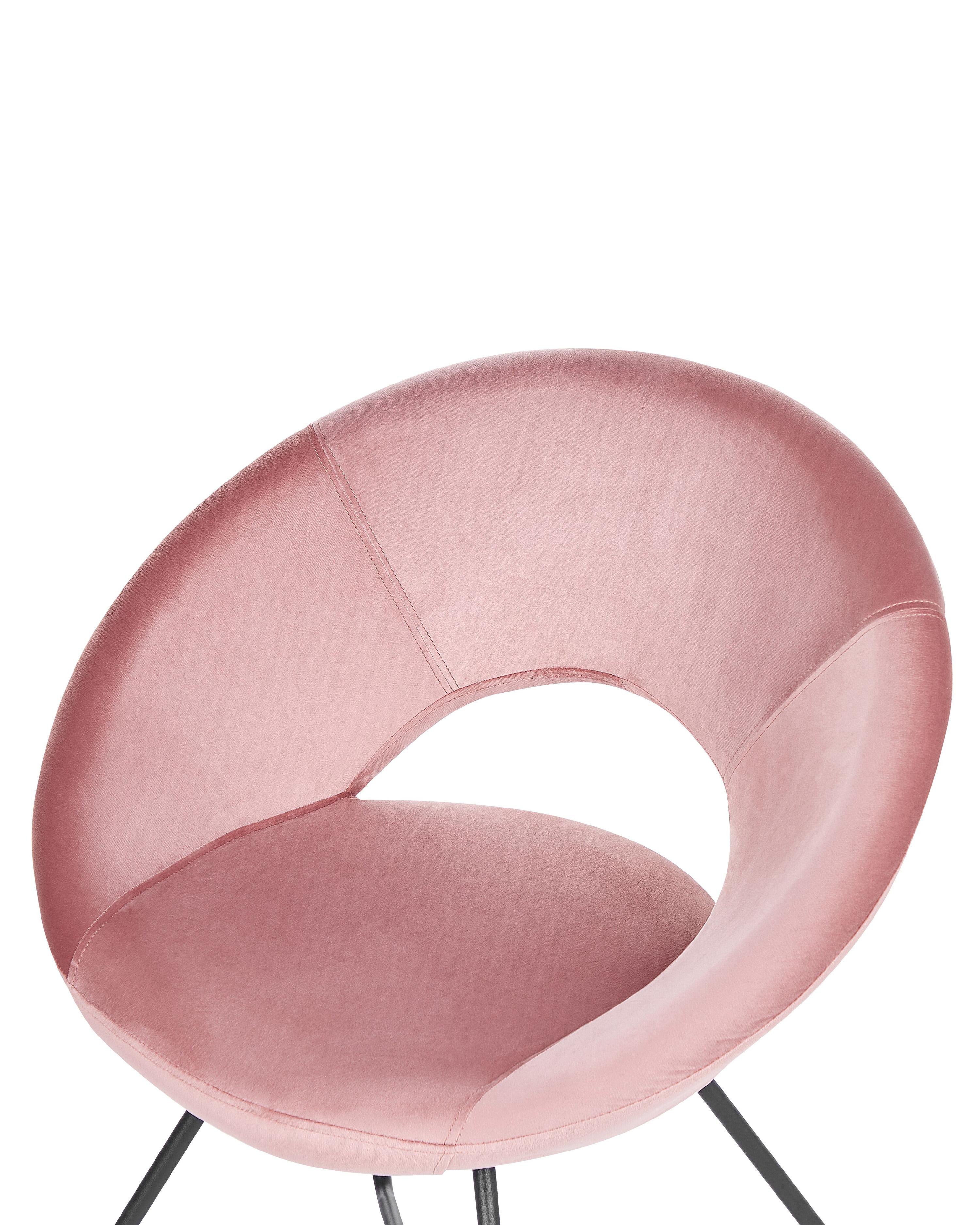 Eetkamerstoel RACHEL Fluweel Roze