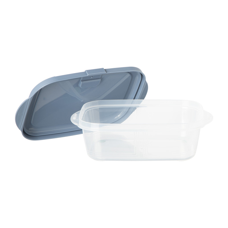 Push up bewaardoos - 1.1 liter - blauw