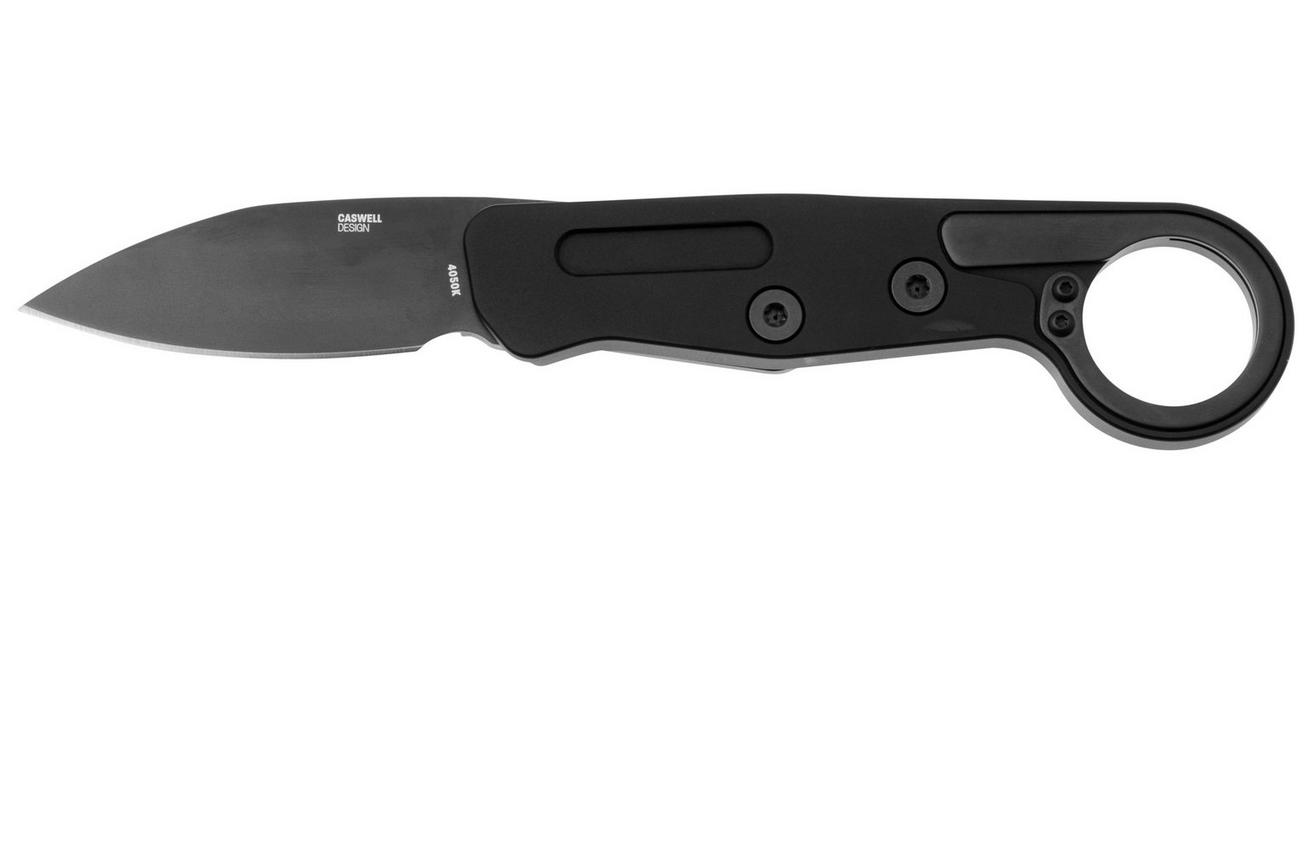 CRKT Provoke EDC 4050K Black Titanium Nitride D2, Black Aluminum, Kinematic zakmes, Joe Caswell design