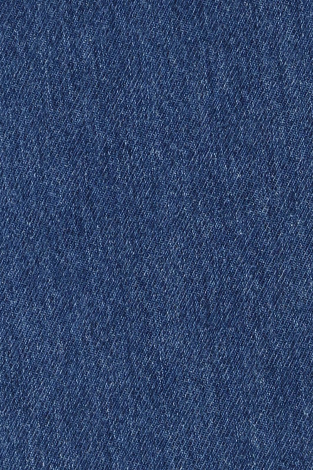 Blauwe wide leg jeans met smalle waistband