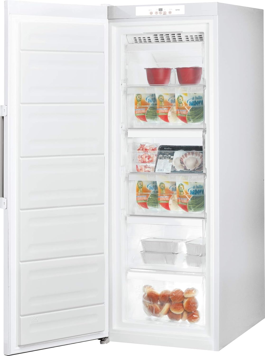 Privileg PFVN 266 W NoFrost Gefrierschrank/ 223 L Nutzinhalt/ nie mehr Abtauen dank NoFrost/Maxi-Box/Supergefrierfunktion/EasyOpen Ventil, Weiß