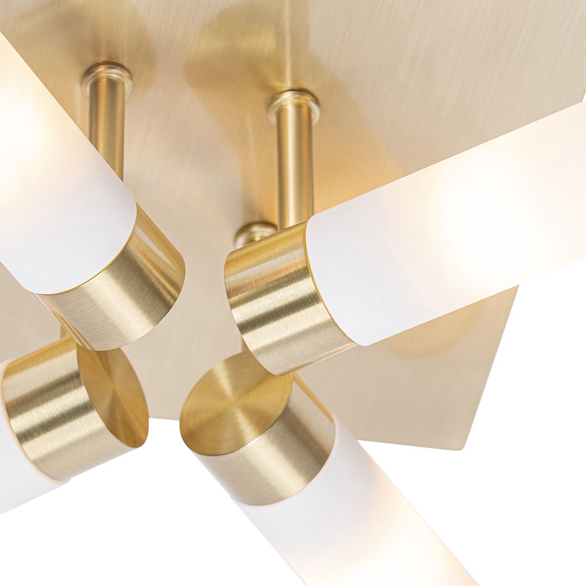 Moderne badkamer plafondlamp messing 4-lichts IP44 - Bath