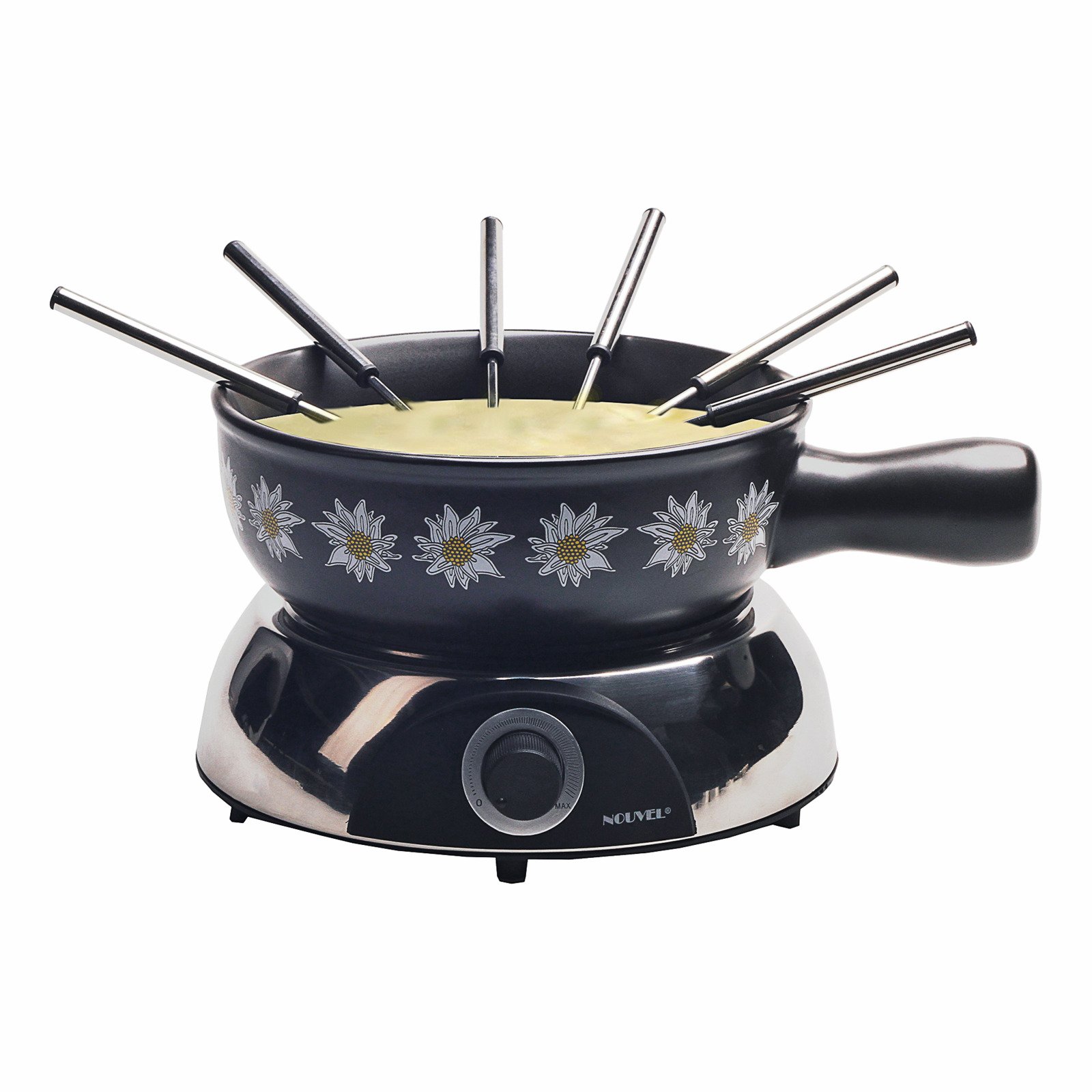 Nouvel Elektro Käsefondue-Set schwarz