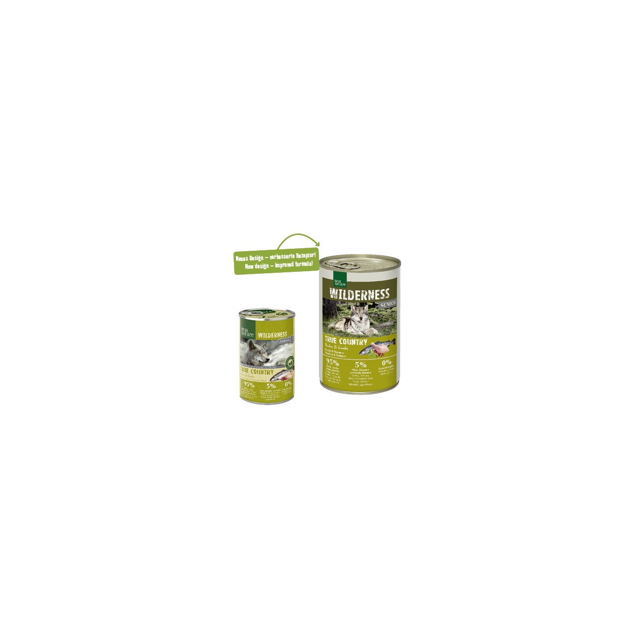REAL NATURE WILDERNESS Nassfutter Hund, Senior, True Country, Huhn und Lachs 6x400 g