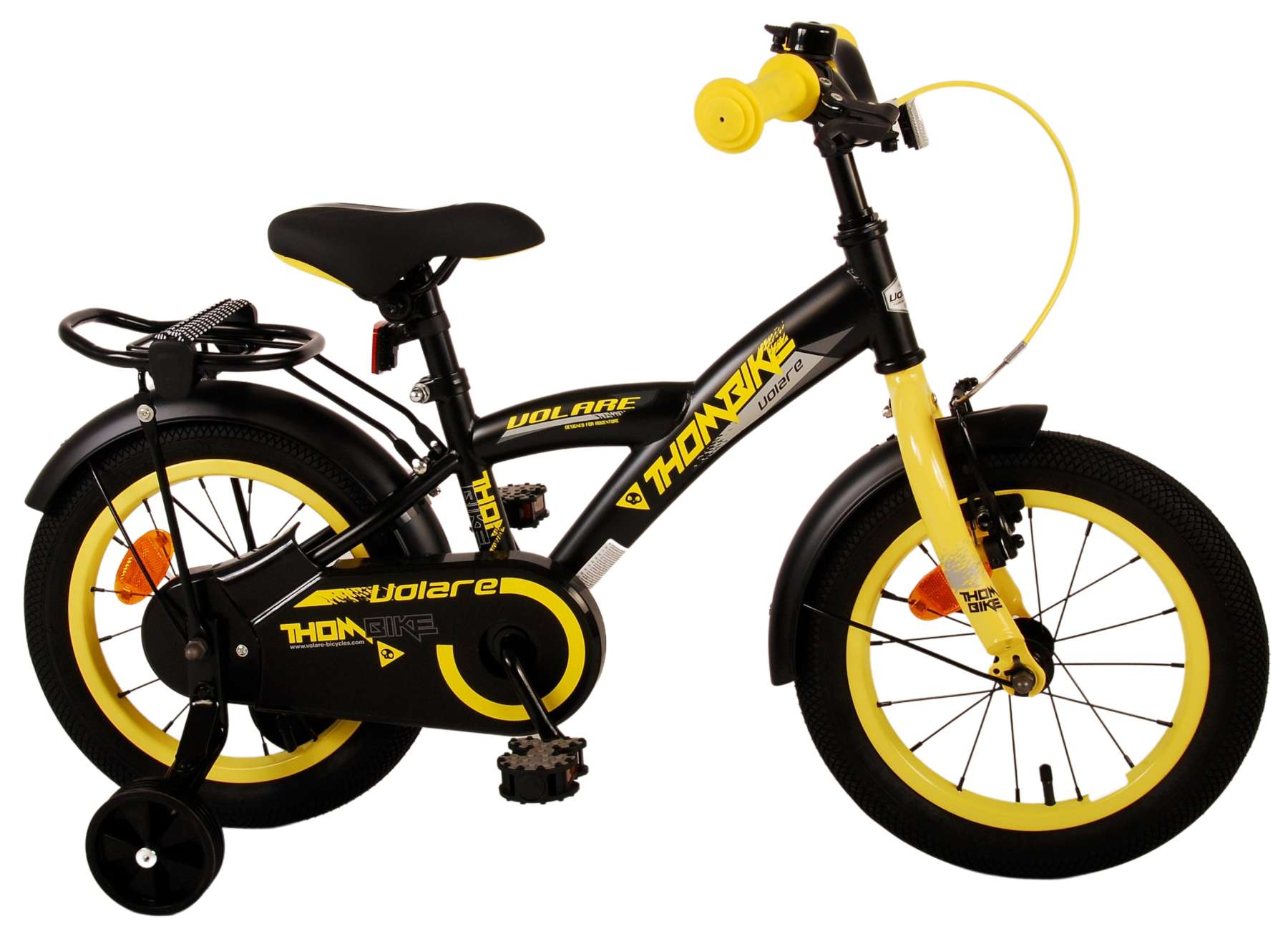 TPFSports Thombike Kinderfahrrad - Jungen - 14 Zoll - Rücktritt + Handbremse - Schwarz/Blau