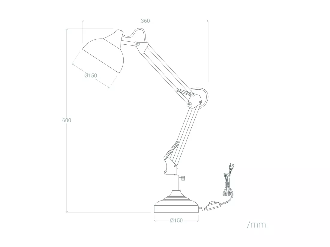 Lampe de Bureau Flex Métal Ceres Vert