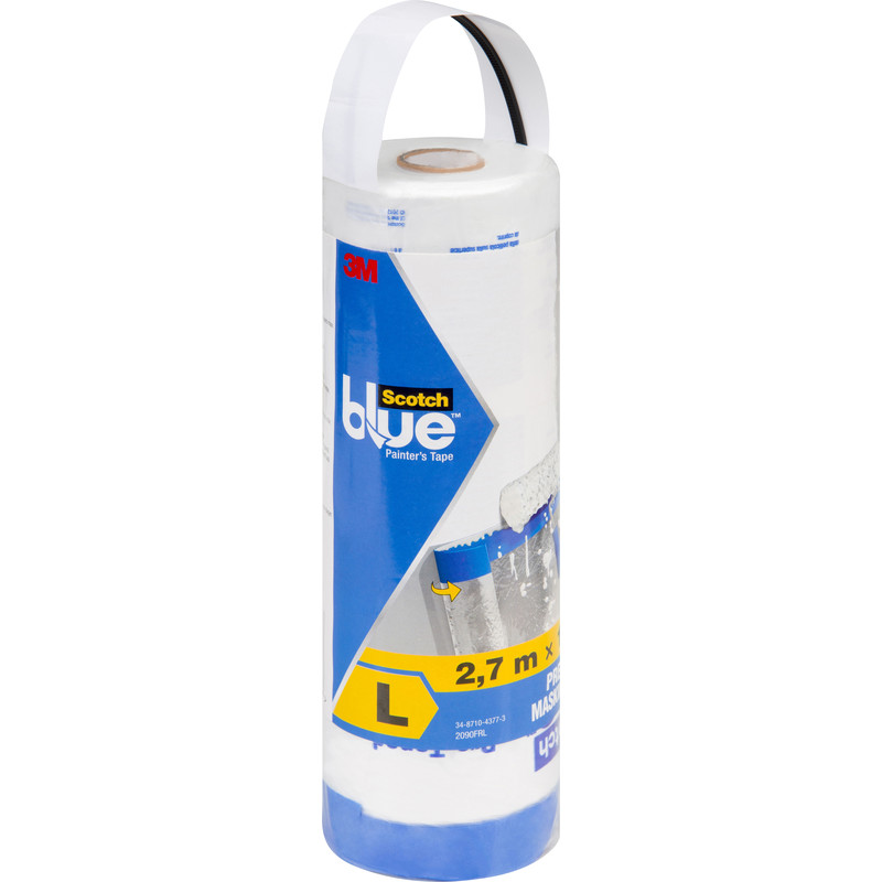 3M ScotchBlue folie masker met afplaktape 2700mmx17m 2093FDL