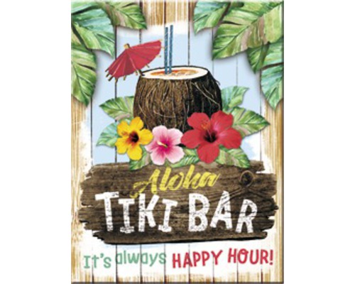 Decoratieve magneet Tiki Bar 6x8 cm