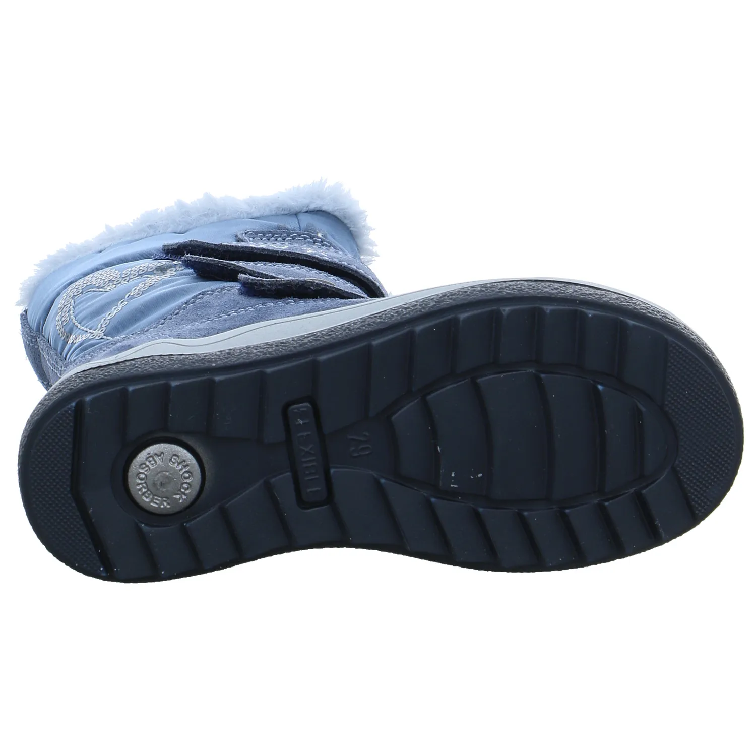 SCHUHENGEL Mädchen-Snowboot Membrane Blau Leder  Stiefel