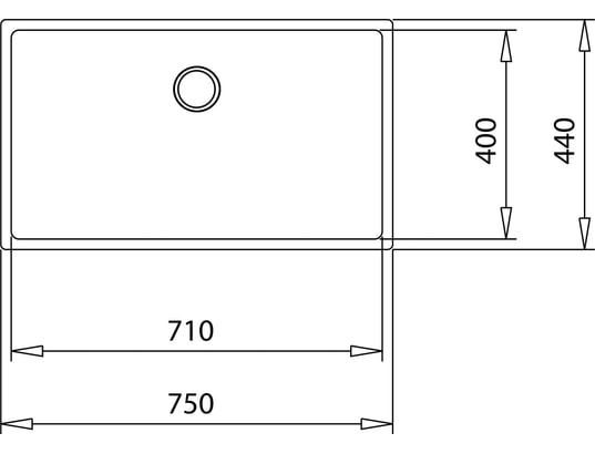 TEKA - Evier sous plan Be Linéa RS15 sous plan, 71x40 cm