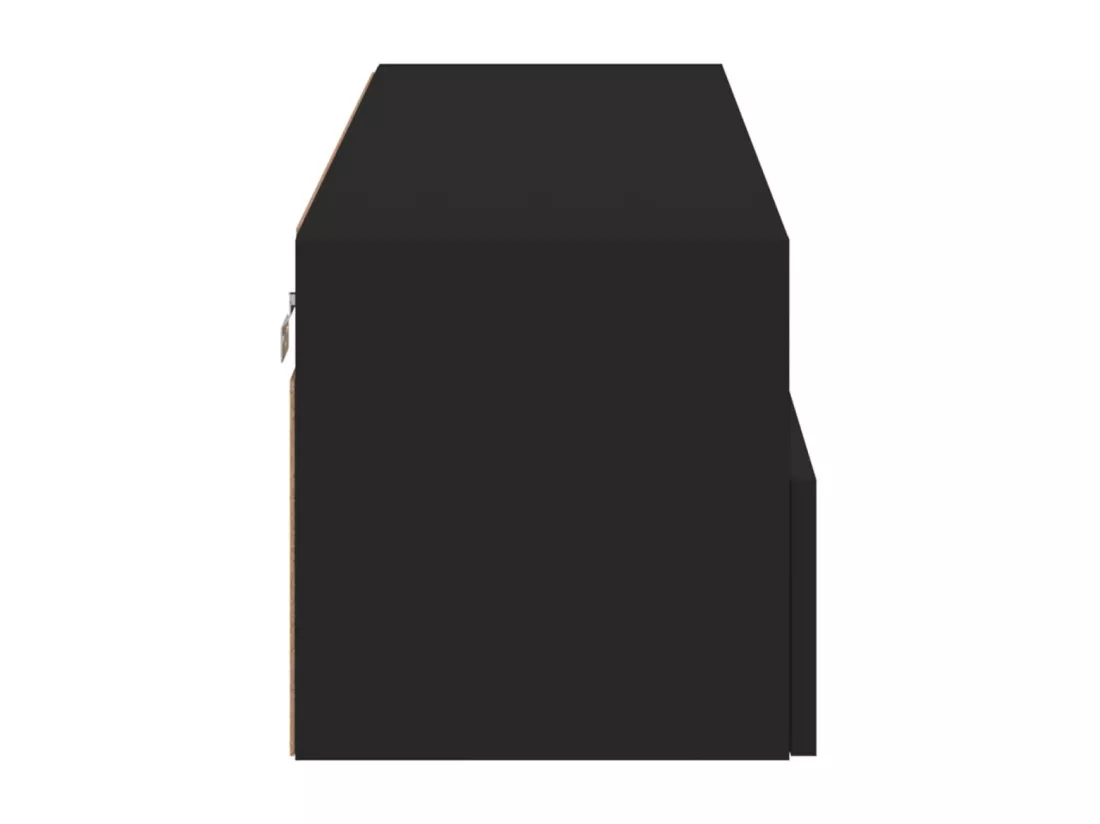Meuble TV mural noir 100x30x30 cm bois d'ingénierie
