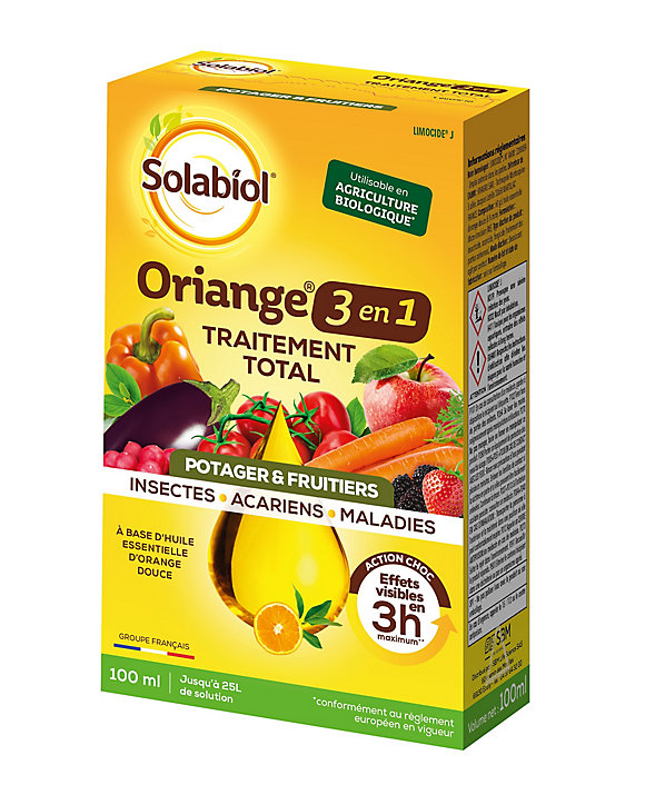Traitement Total Oriange 3 en 1 potager Solabiol 100ml