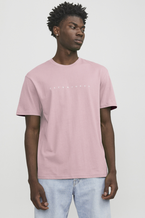 Jack & Jones roze heren t-shirt